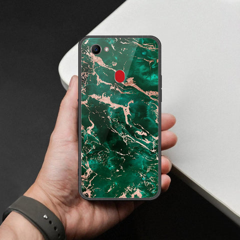 Oppo F7 Cover - Colorful Marble Series - HQ Ultra Shine Premium Infinity Glass Soft Silicon Borders Case