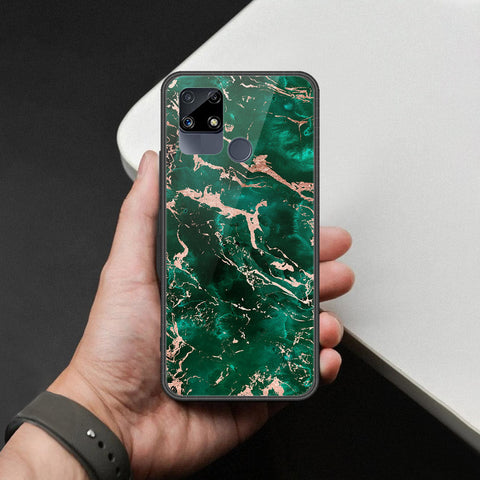 Realme Narzo 30 Cover - Colorful Marble Series - HQ Ultra Shine Premium Infinity Glass Soft Silicon Borders Case