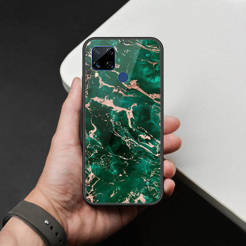Realme C15 Cover - Colorful Marble Series - HQ Ultra Shine Premium Infinity Glass Soft Silicon Borders Case