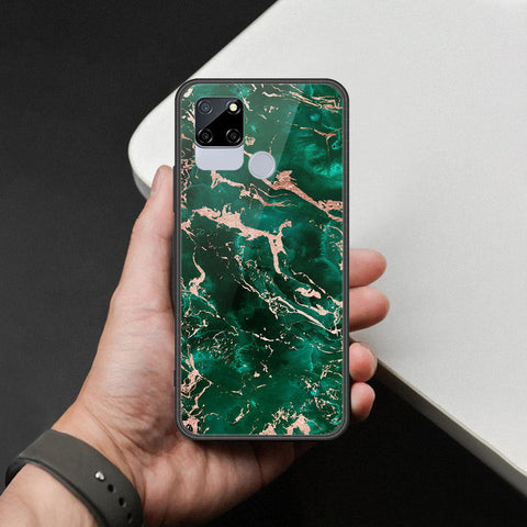 Realme C12 Cover - Colorful Marble Series - HQ Ultra Shine Premium Infinity Glass Soft Silicon Borders Case