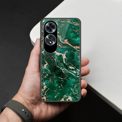 Oppo A60 Cover - Colorful Marble Series - HQ Ultra Shine Premium Infinity Glass Soft Silicon Borders Case