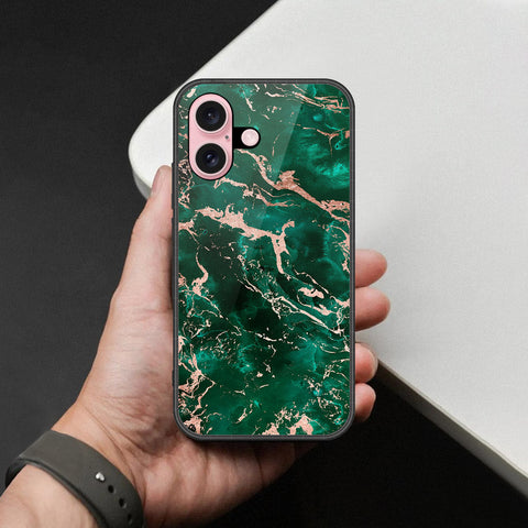 iPhone 16 - Colorful Marble Series - HQ Ultra Shine Premium Infinity Glass Soft Silicon Borders Case