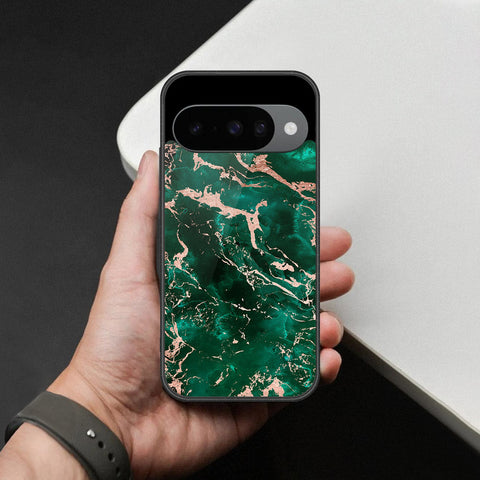 Google Pixel 10 Cover - Colorful Marble Series - HQ Ultra Shine Premium Infinity Glass Soft Silicon Borders Case