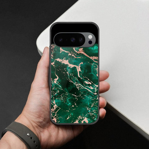 Google Pixel 10 Pro Cover - Colorful Marble Series - HQ Ultra Shine Premium Infinity Glass Soft Silicon Borders Case