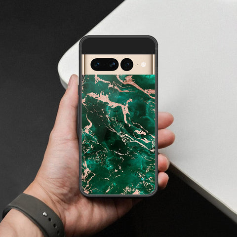 Google Pixel 7 Pro Cover - Colorful Marble Series - HQ Ultra Shine Premium Infinity Glass Soft Silicon Borders Case