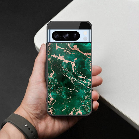 Google Pixel 8 Pro Cover - Colorful Marble Series - HQ Ultra Shine Premium Infinity Glass Soft Silicon Borders Case