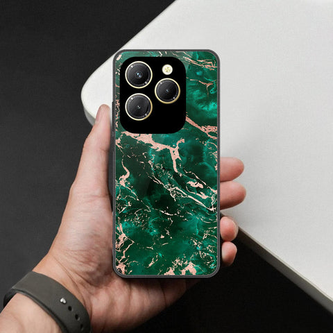 Infinix Hot 40 Pro Cover - Colorful Marble Series - HQ Ultra Shine Premium Infinity Glass Soft Silicon Borders Case