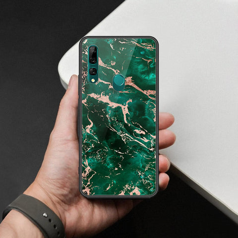 Huawei P Smart Z Cover - Colorful Marble Series - HQ Ultra Shine Premium Infinity Glass Soft Silicon Borders Case