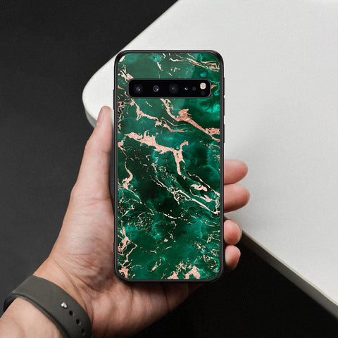 Samsung Galaxy S10 5G Cover - Colorful Marble Series - HQ Ultra Shine Premium Infinity Glass Soft Silicon Borders Case