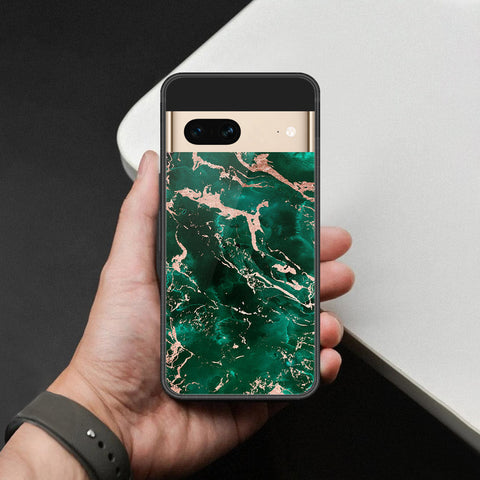 Google Pixel 7 Cover - Colorful Marble Series - HQ Ultra Shine Premium Infinity Glass Soft Silicon Borders Case
