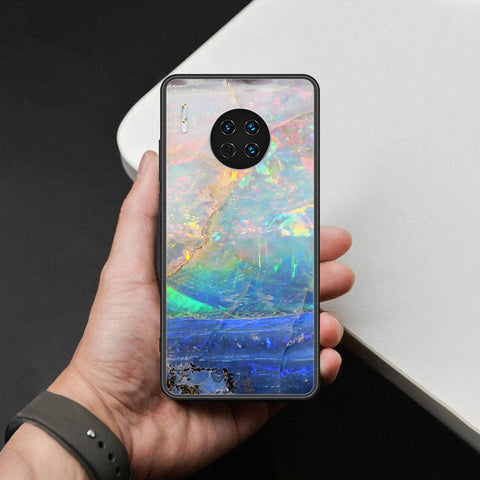 Huawei Mate 30 Cover - Colorful Marble Series - HQ Ultra Shine Premium Infinity Glass Soft Silicon Borders Case
