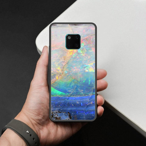 Huawei Mate 20 Pro Cover - Colorful Marble Series - HQ Ultra Shine Premium Infinity Glass Soft Silicon Borders Case