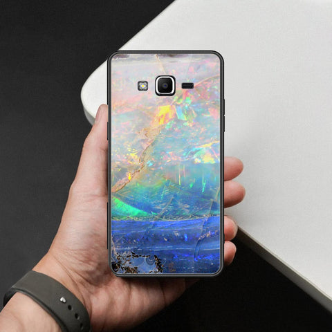 Samsung Galaxy Grand Prime Cover - Colorful Marble Series - HQ Ultra Shine Premium Infinity Glass Soft Silicon Borders Case