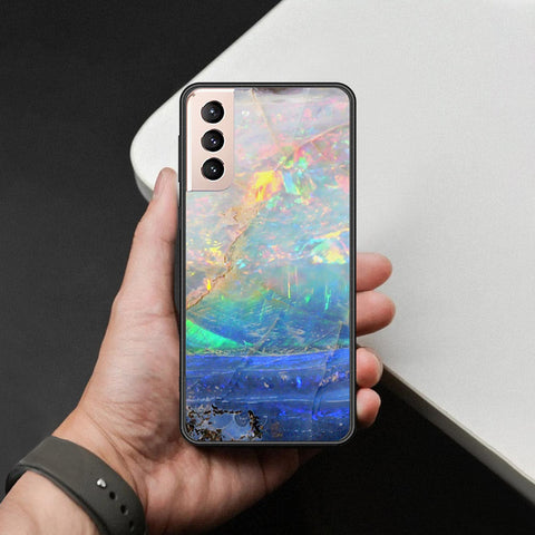 Samsung Galaxy S21 5G Cover - Colorful Marble Series - HQ Ultra Shine Premium Infinity Glass Soft Silicon Borders Case