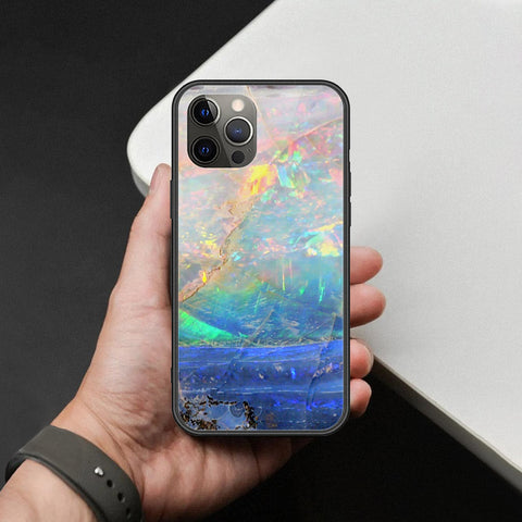 iPhone 12 Pro - Colorful Marble Series - HQ Ultra Shine Premium Infinity Glass Soft Silicon Borders Case