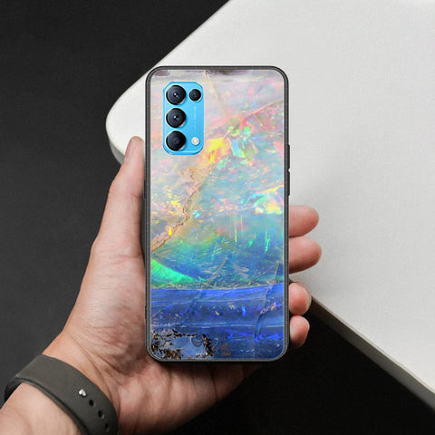 Oppo Find X3 Lite Cover - Colorful Marble Series - HQ Ultra Shine Premium Infinity Glass Soft Silicon Borders Case