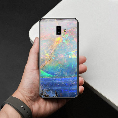 Samsung Galaxy J6 Plus 2018 Cover - Colorful Marble Series - HQ Ultra Shine Premium Infinity Glass Soft Silicon Borders Case