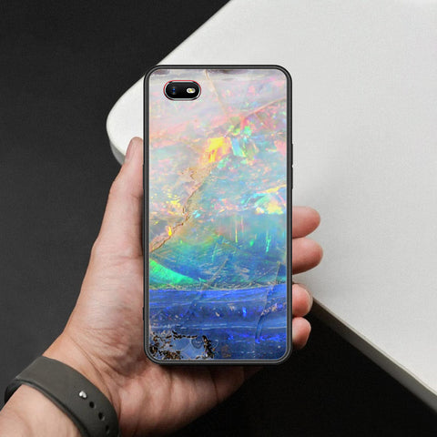 Oppo A1k Cover - Colorful Marble Series - HQ Ultra Shine Premium Infinity Glass Soft Silicon Borders Case