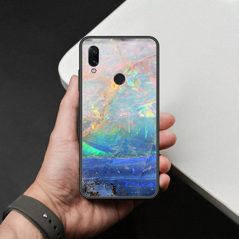 Xiaomi Redmi Note 7 Cover - Colorful Marble Series - HQ Ultra Shine Premium Infinity Glass Soft Silicon Borders Case