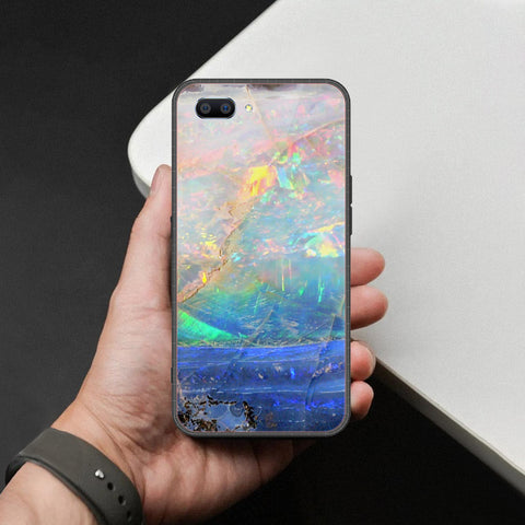 Oppo A3s Cover - Colorful Marble Series - HQ Ultra Shine Premium Infinity Glass Soft Silicon Borders Case
