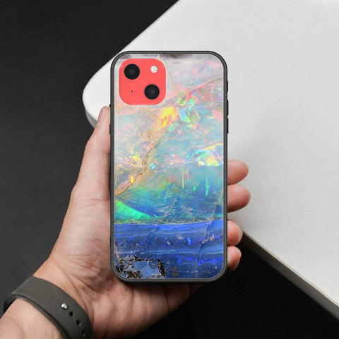 iPhone 13 Mini Cover - Colorful Marble Series - HQ Ultra Shine Premium Infinity Glass Soft Silicon Borders Case