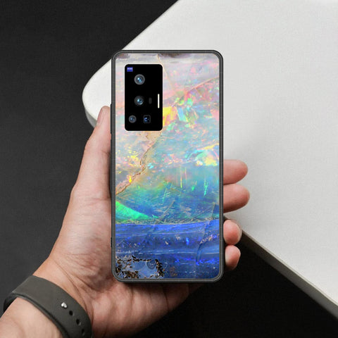 Vivo X70 Pro Cover - Colorful Marble Series - HQ Ultra Shine Premium Infinity Glass Soft Silicon Borders Case