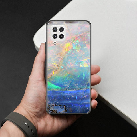 Samsung Galaxy M32 Cover - Colorful Marble Series - HQ Ultra Shine Premium Infinity Glass Soft Silicon Borders Case