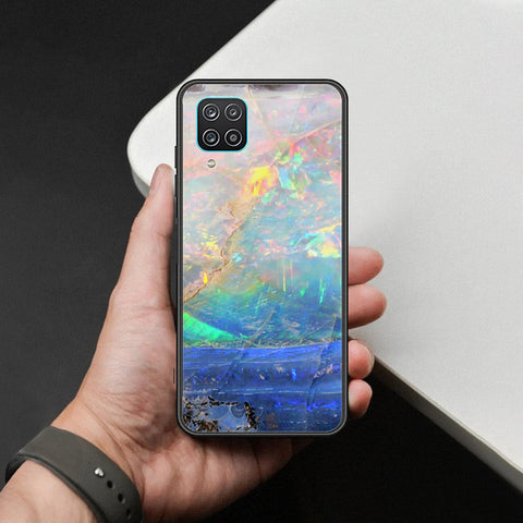 Samsung Galaxy A12 Nacho Cover - Colorful Marble Series - HQ Ultra Shine Premium Infinity Glass Soft Silicon Borders Case
