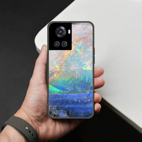 OnePlus 10R Cover - Colorful Marble Series - HQ Ultra Shine Premium Infinity Glass Soft Silicon Borders Case