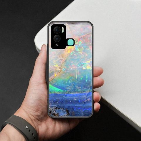 Infinix Hot 12 Play Cover - Colorful Marble Series - HQ Ultra Shine Premium Infinity Glass Soft Silicon Borders Case