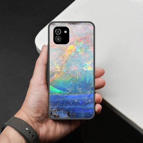 Samsung Galaxy A03 Cover - Colorful Marble Series - HQ Ultra Shine Premium Infinity Glass Soft Silicon Borders Case