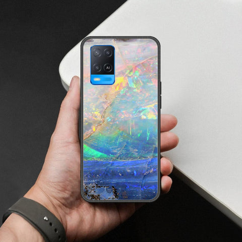 Oppo A54 4G Cover - Colorful Marble Series - HQ Ultra Shine Premium Infinity Glass Soft Silicon Borders Case