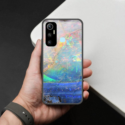 Infinix Hot 11 Cover - Colorful Marble Series - HQ Ultra Shine Premium Infinity Glass Soft Silicon Borders Case