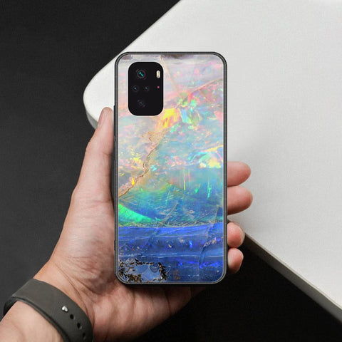 Xiaomi Redmi Note 10s Cover - Colorful Marble Series - HQ Ultra Shine Premium Infinity Glass Soft Silicon Borders Case