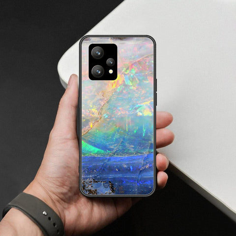 Realme 9 4G Cover - Colorful Marble Series - HQ Ultra Shine Premium Infinity Glass Soft Silicon Borders Case