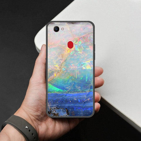 Oppo F7 Cover - Colorful Marble Series - HQ Ultra Shine Premium Infinity Glass Soft Silicon Borders Case