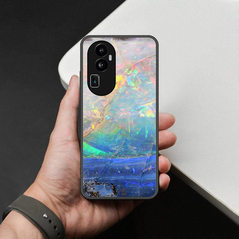 Oppo Reno 10 Pro Plus Cover - Colorful Marble Series - HQ Ultra Shine Premium Infinity Glass Soft Silicon Borders Case