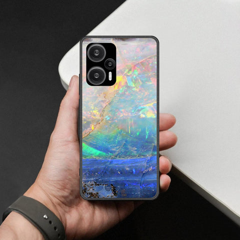Xiaomi Poco F5 Cover - Colorful Marble Series - HQ Ultra Shine Premium Infinity Glass Soft Silicon Borders Case