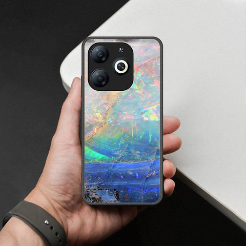 itel P55 4G Cover - Colorful Marble Series - HQ Ultra Shine Premium Infinity Glass Soft Silicon Borders Case