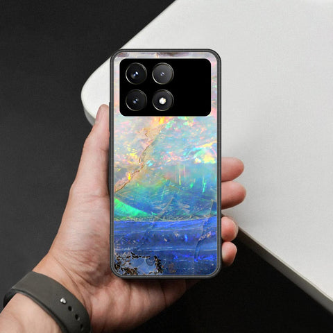 Xiaomi Poco F6 Pro Cover - Colorful Marble Series - HQ Ultra Shine Premium Infinity Glass Soft Silicon Borders Case