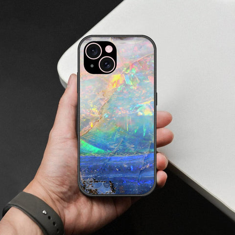 iPhone 15 Cover - Colorful Marble Series - HQ Ultra Shine Premium Infinity Glass Soft Silicon Borders Case