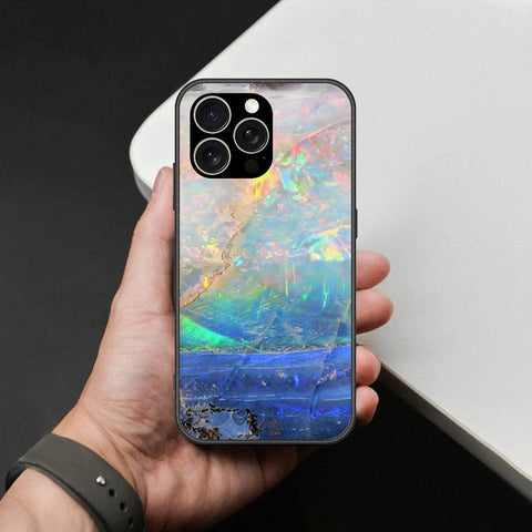 IPhone 15 Pro Cover - Colorful Marble Series - HQ Ultra Shine Premium Infinity Glass Soft Silicon Borders Case