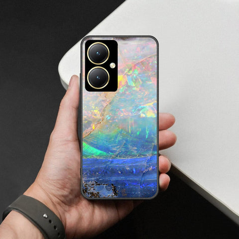 Vivo Y35m Plus Cover - Colorful Marble Series - HQ Ultra Shine Premium Infinity Glass Soft Silicon Borders Case
