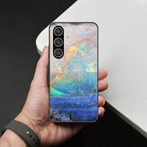 Samsung Galaxy S25 Cover - Colorful Marble Series - HQ Ultra Shine Premium Infinity Glass Soft Silicon Borders Case