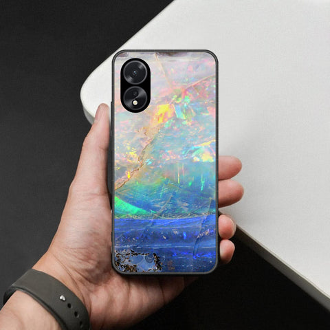 Oppo A18 Cover - Colorful Marble Series - HQ Ultra Shine Premium Infinity Glass Soft Silicon Borders Case