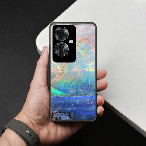 Oppo Reno 11F 5G Cover - Colorful Marble Series - HQ Ultra Shine Premium Infinity Glass Soft Silicon Borders Case