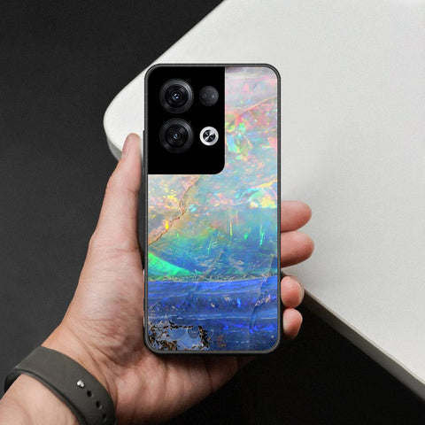 Oppo Reno 8 Pro Plus Cover - Colorful Marble Series - HQ Ultra Shine Premium Infinity Glass Soft Silicon Borders Case