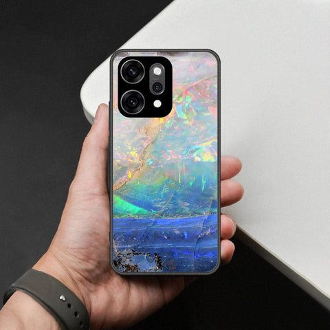 Oppo Reno 14 Cover - Colorful Marble Series - HQ Ultra Shine Premium Infinity Glass Soft Silicon Borders Case