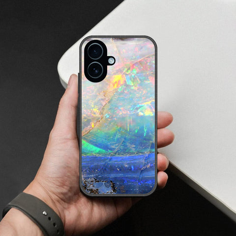 iPhone 18 - Colorful Marble Series - HQ Ultra Shine Premium Infinity Glass Soft Silicon Borders Case