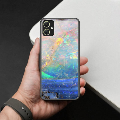 Samsung Galaxy A06 Cover - Colorful Marble Series - HQ Ultra Shine Premium Infinity Glass Soft Silicon Borders Case